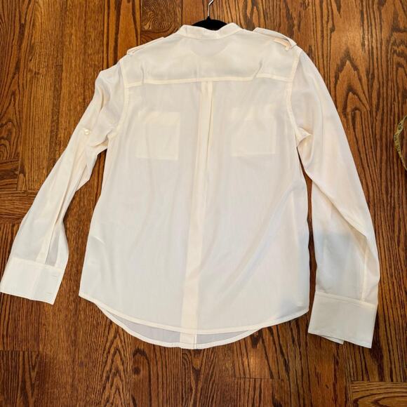 Cream DKNY button up silk blouse - Picture 8 of 8
